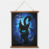 Aquaticat - Surreal Cat in Deep Ocean Fantasy Hangend Wandkleed (Voorkant)