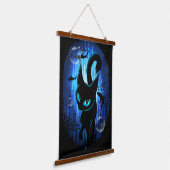 Aquaticat - Surreal Cat in Deep Ocean Fantasy Hangend Wandkleed (Gebogen)