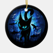 Aquaticat - Surreal Cat in Deep Ocean Fantasy Keramisch Ornament (Voorkant)