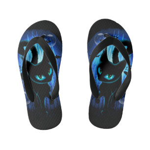 Aquaticat - Surreal Cat in Deep Ocean Fantasy Kinder Teenslippers