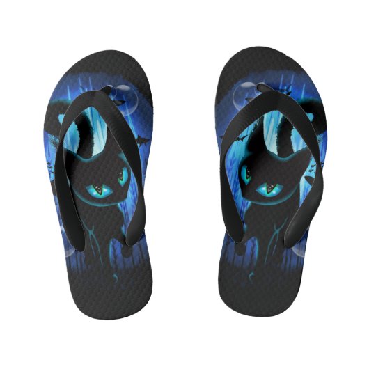 Aquaticat - Surreal Cat in Deep Ocean Fantasy Kinder Teenslippers (Voetbed)
