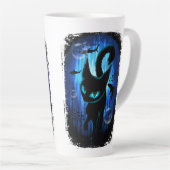 Aquaticat - Surreal Cat in Deep Ocean Fantasy Latte Mok (Rechterhoek)