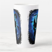 Aquaticat - Surreal Cat in Deep Ocean Fantasy Latte Mok (Voorkant)