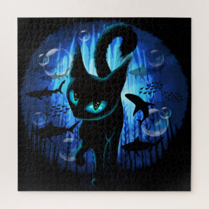 Aquaticat - Surreal Cat in Deep Ocean Fantasy Legpuzzel