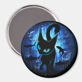 Aquaticat - Surreal Cat in Deep Ocean Fantasy Magneet (Voorkant / Achterkant)