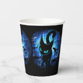 Aquaticat - Surreal Cat in Deep Ocean Fantasy Papieren Bekers (Achterkant)