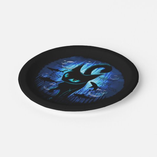 Aquaticat - Surreal Cat in Deep Ocean Fantasy Papieren Bordje (Gekanteld)