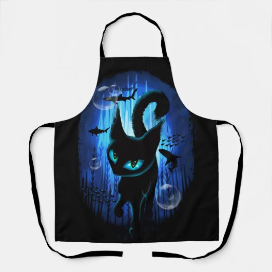 Aquaticat - Surreal Cat in Deep Ocean Fantasy Schort (Voorkant)
