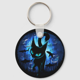 Aquaticat - Surreal Cat in Deep Ocean Fantasy Sleutelhanger