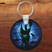 Aquaticat - Surreal Cat in Deep Ocean Fantasy Sleutelhanger (Voorkant)