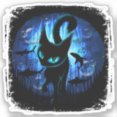 Aquaticat - Surreal Cat in Deep Ocean Fantasy Sticker (Voorkant)