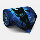 Aquaticat - Surreal Cat in Deep Ocean Fantasy Stropdas (Opgerold)