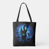 Aquaticat - Surreal Cat in Deep Ocean Fantasy Tote Bag (Achterkant)