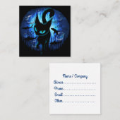 Aquaticat - Surreal Cat in Deep Ocean Fantasy Vierkante Visitekaartje (Voorkant / Achterkant)