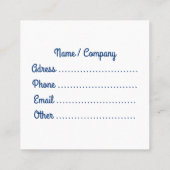 Aquaticat - Surreal Cat in Deep Ocean Fantasy Vierkante Visitekaartje (Achterkant)