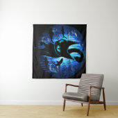 Aquaticat - Surreal Cat in Deep Ocean Fantasy Wandkleed (In Situ (horizontaal))