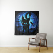 Aquaticat - Surreal Cat in Deep Ocean Fantasy Wandkleed (In situ)
