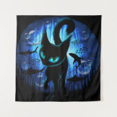Aquaticat - Surreal Cat in Deep Ocean Fantasy Wandkleed (Voorkant)