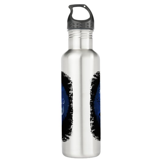 Aquaticat - Surreal Cat in Deep Ocean Fantasy Waterfles (Achterkant)