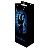 Aquaticat - Surreal Cat in Deep Ocean Fantasy Wijn Cadeautas (Achterkant Gekanteld)