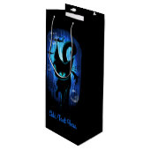 Aquaticat - Surreal Cat in Deep Ocean Fantasy Wijn Cadeautas (Voorkant Gekanteld)