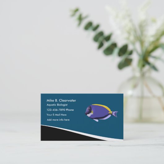 Aquatisch bioloog visitekaartje (Staand voorkant)