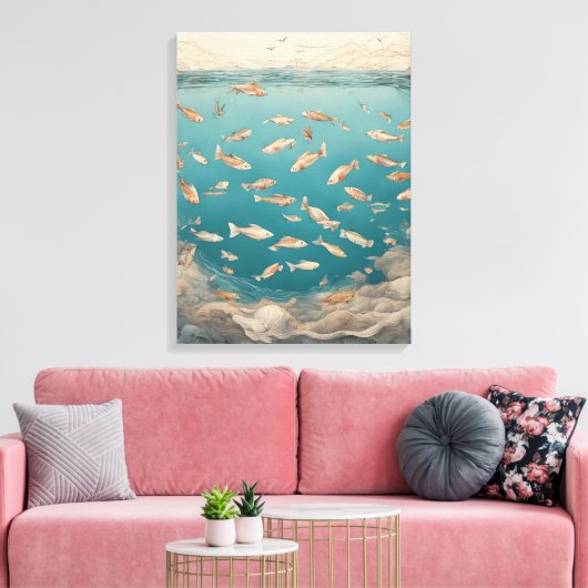 aquatisch canvas afdruk (Insitu (Woonkamer))