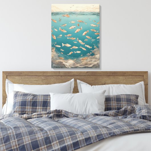 aquatisch canvas afdruk (Insitu (Slaapkamer))