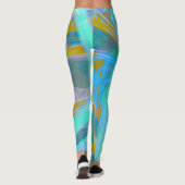 Aquatisch goud leggings (Achterkant)