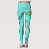 Aquatisch goud leggings (Voorkant)