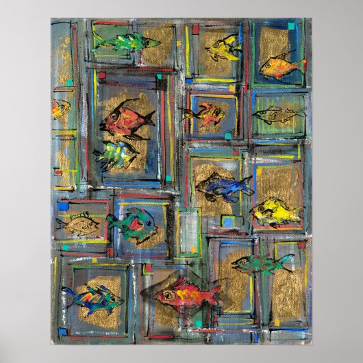 Aquatisch kruisverkeer poster (Voorkant)