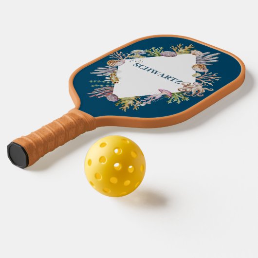 Aquatisch kustleven art. pickleball paddle (Laag 2)