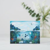 Aquatisch landschap briefkaart (Staand voorkant)