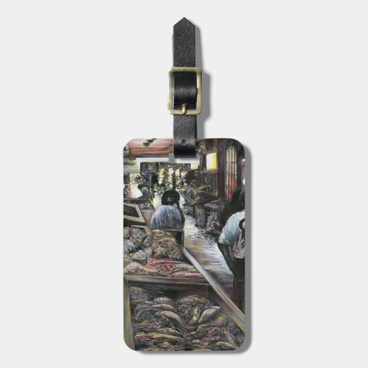 Aquatisch, maar gekust met woestijnwind, Jeruzalem Bagagelabel (Voorkant verticaal)