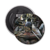 Aquatisch, maar gekust met woestijnwind, Jeruzalem Button Flesopener (Voorkant)