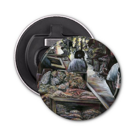 Aquatisch, maar gekust met woestijnwind, Jeruzalem Button Flesopener (Voorkant)