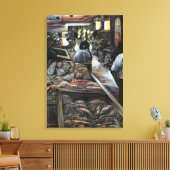 Aquatisch maar gekust met woestijnwind Jeruzalem Canvas Afdruk (Insitu (Woonkamer))