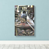 Aquatisch, maar gekust met woestijnwind, Jeruzalem Canvas Afdruk (Insitu (Houten vloer))