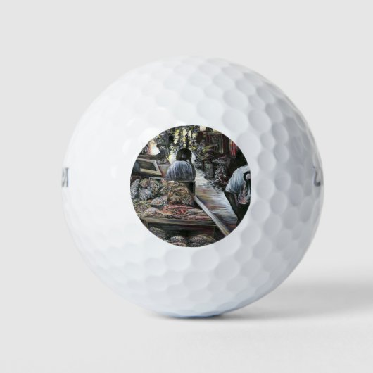 Aquatisch, maar gekust met woestijnwind, Jeruzalem Golfballen (Voorkant)