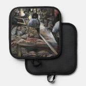 Aquatisch, maar gekust met woestijnwind, Jeruzalem Pannenlap (Voorkant / Achterkant)