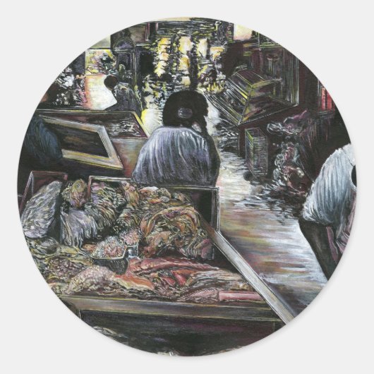 Aquatisch, maar gekust met woestijnwind, Jeruzalem Ronde Sticker (Voorkant)