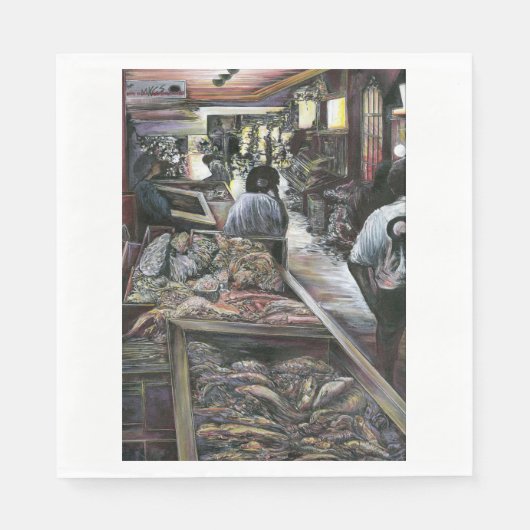 Aquatisch, maar gekust met woestijnwind, Jeruzalem Servetten (Voorkant)