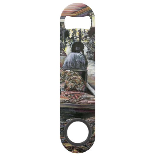 Aquatisch, maar gekust met woestijnwind, Jeruzalem Speed Flessenopener (Voorkant)