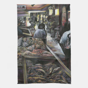 Aquatisch, maar gekust met woestijnwind, Jeruzalem Theedoek