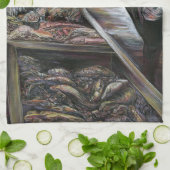 Aquatisch, maar gekust met woestijnwind, Jeruzalem Theedoek (Gevouwen)