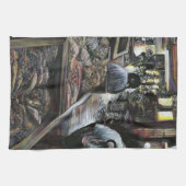 Aquatisch, maar gekust met woestijnwind, Jeruzalem Theedoek (Horizontaal)