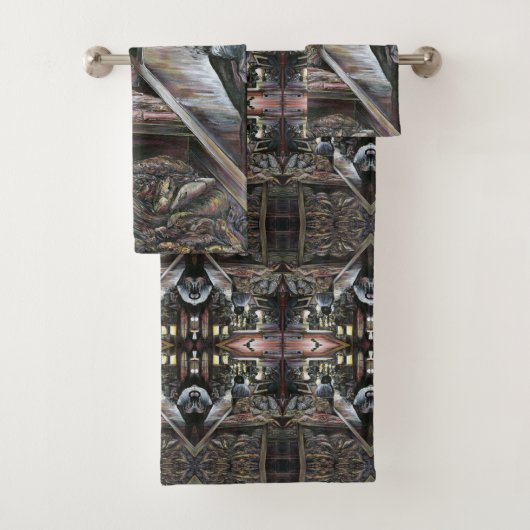 Aquatisch, maar toch gezoend met de woestijnwind bad handdoek (Insitu)