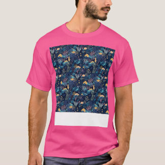 Aquatisch Naadloos Patroon Onderwater Zee Leven Oc T-shirt