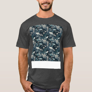 Aquatisch Naadloos Patroon Onderwater Zee Leven Oc T-shirt