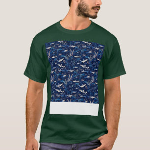 Aquatisch Naadloos Patroon Onderwater Zee Leven Oc T-shirt
